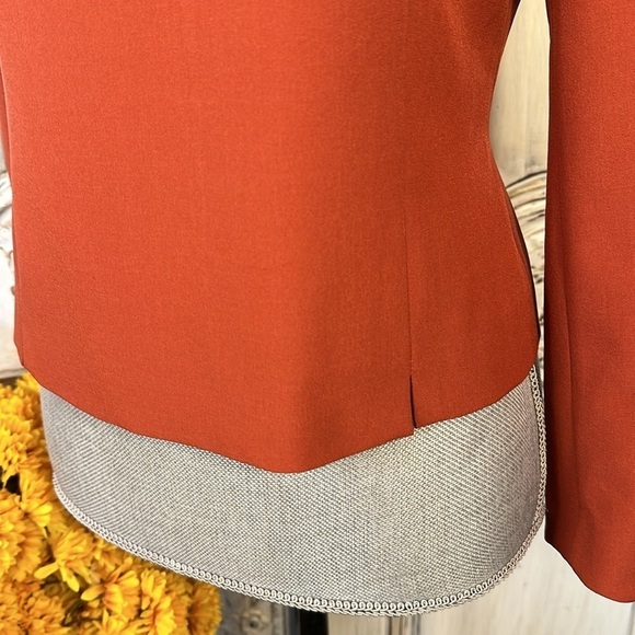Plex Collection Demure High Collar and Tie Neckline Long Sleeve Top Size 9 - Picture 3 of 13